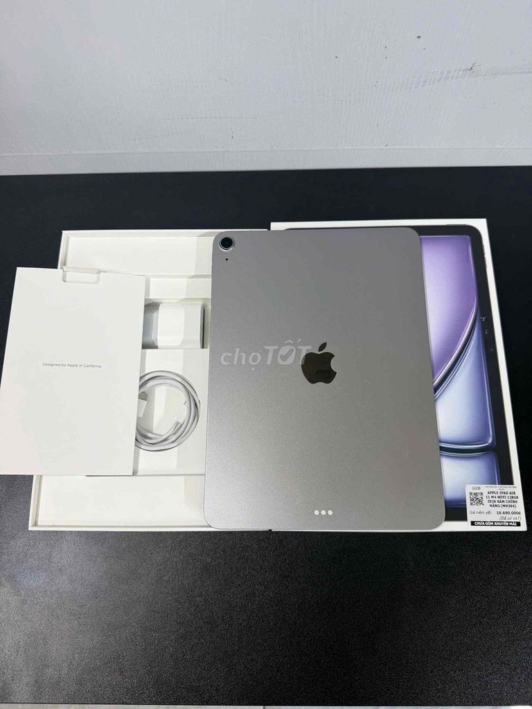 Apple iPad Air M4 New fullbox sạc 12l. Mua bán Máy tính bảng tại Quận Hải Châu Đà Nẵng được đăng bởi Vsmart Thu Mua Điện Thoại Laptop  hình 1