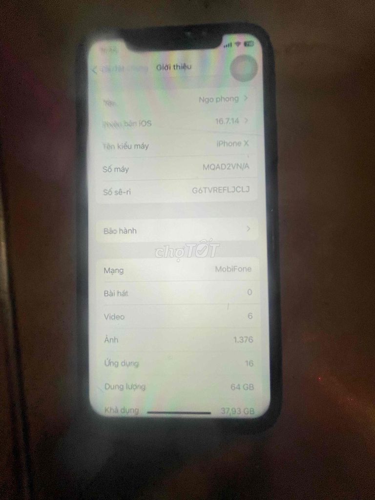 Apple iPhone X 64GB Đen. Mua bán Điện thoại tại Thành phố Thủ Đức Tp Hồ Chí Minh được đăng bởi Nguyễn vũ hình 1