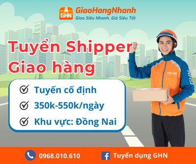 Hố Nai-Shipper Lương 10-15R/Tháng