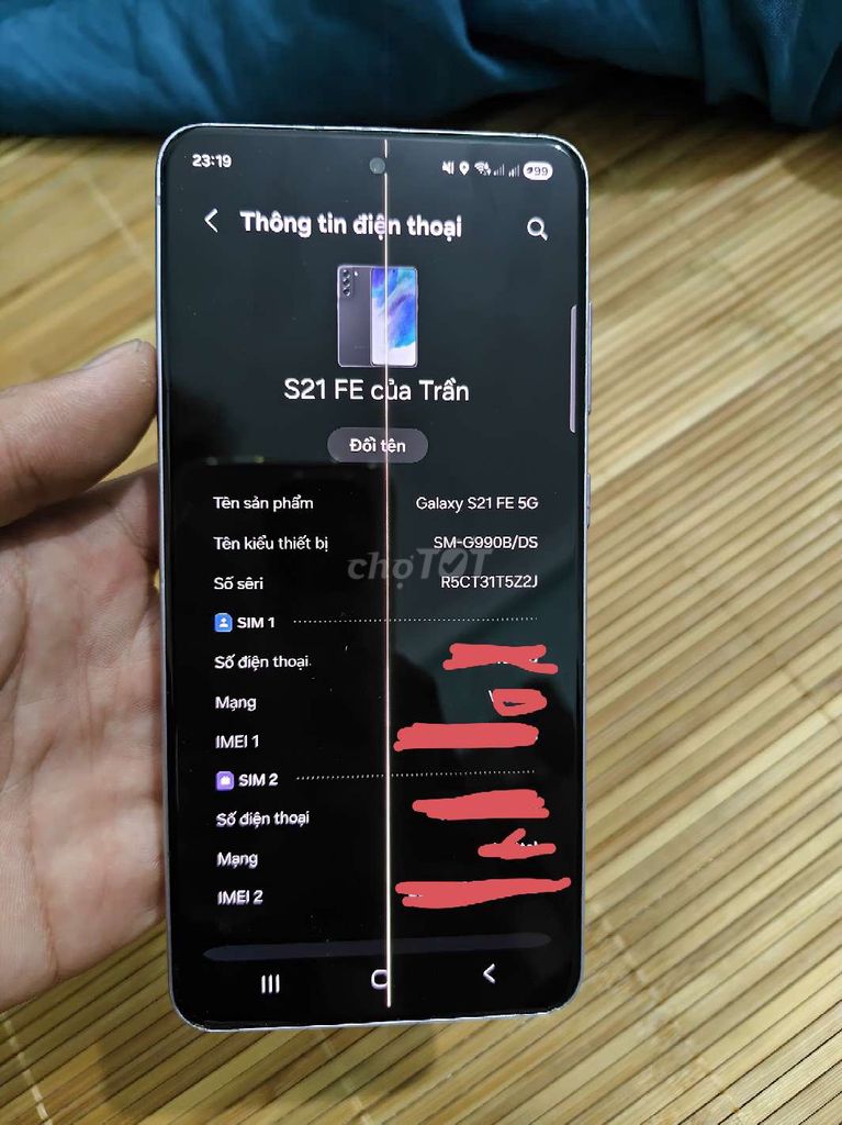 Samsung Galaxy S21 FE 5G Tím lỗi. Mua bán Điện thoại tại Huyện Sóc Sơn Hà Nội được đăng bởi Trần Mạnh hình 1