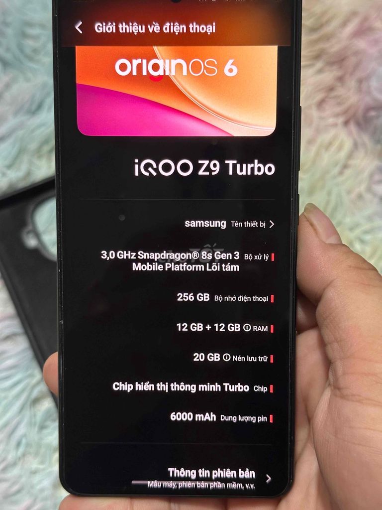 Vivo iQOO Z9 Turbo 256GB Đen. Mua bán Điện thoại tại Quận 12 Tp Hồ Chí Minh được đăng bởi Bạch Dương hình 1