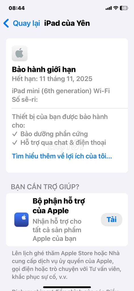 ipad mini 6 wifi,64G mã pp VN,bh11/2025,kèm ốp+bút