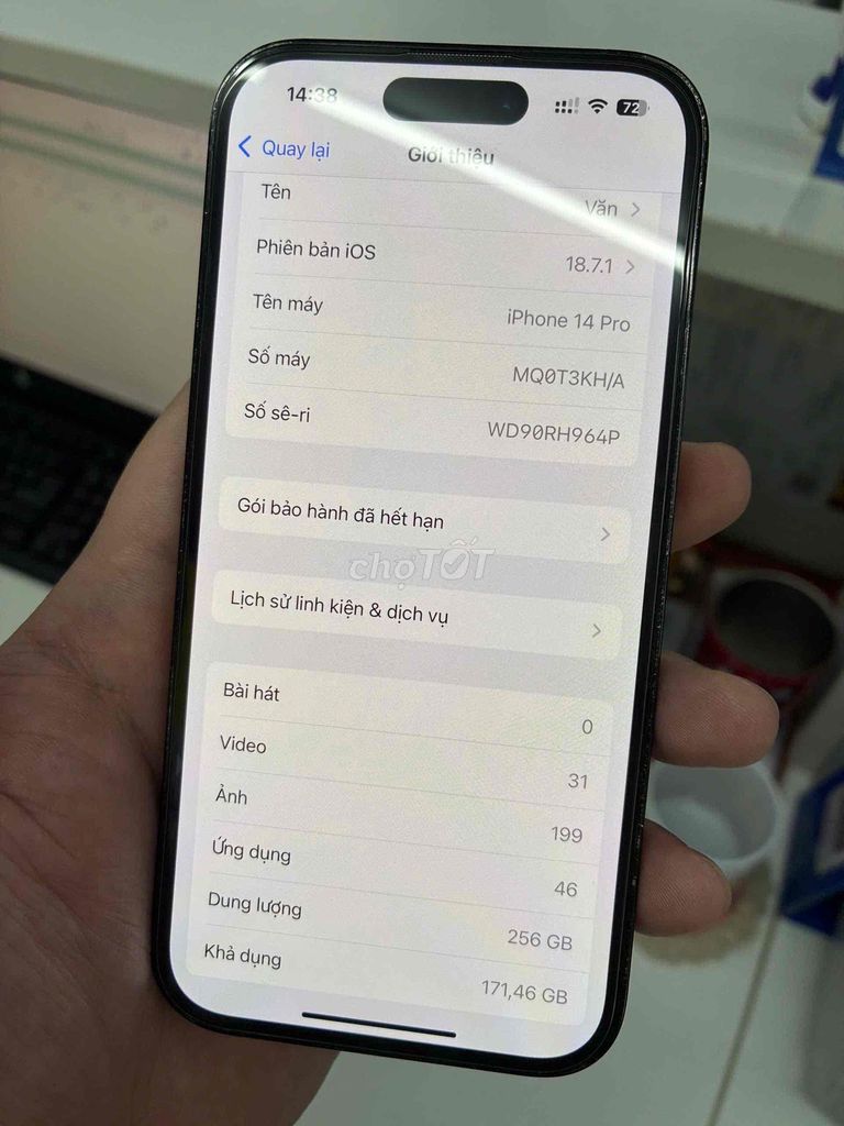Apple iPhone 14 Pro 256GB Đen. Mua bán Điện thoại tại Thành phố Hòa Bình Hòa Bình được đăng bởi Văn hình 1