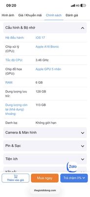 Apple iPhone 15 128GB Xanh Dương