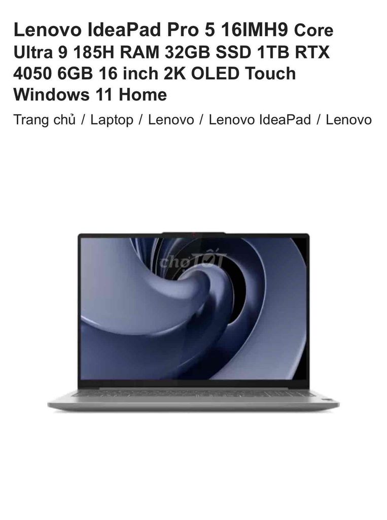 Bán Lenovo IdeaPad Pro 5 16IMH9 Core Ultra 9 185H. Mua bán Laptop tại Quận Hải Châu Đà Nẵng được đăng bởi Nguyễn Công Huy hình 1