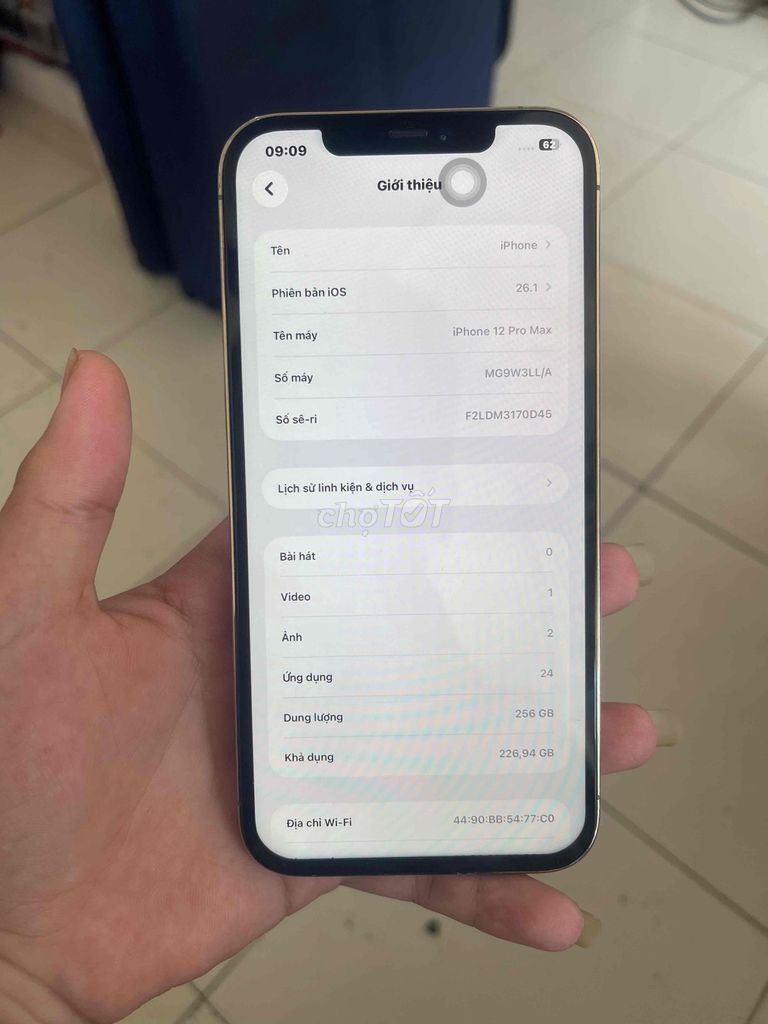 Apple iPhone 12 Pro Max 256GB Vàng. Mua bán Điện thoại tại Thành phố Thủ Đức Tp Hồ Chí Minh được đăng bởi Nguyễn Minh Tuyến hình 1