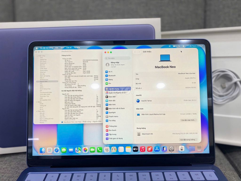Macbook Neo A18 Pro 8GB/256GB Xanh Indigo. Mua bán Laptop tại Quận 10 Tp Hồ Chí Minh được đăng bởi Lapvn hình 1