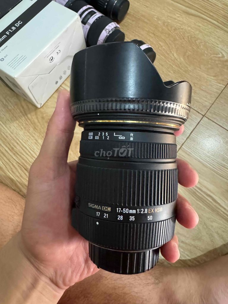 Sigma 17-50 f2.8 fullbox tặng 2 filter