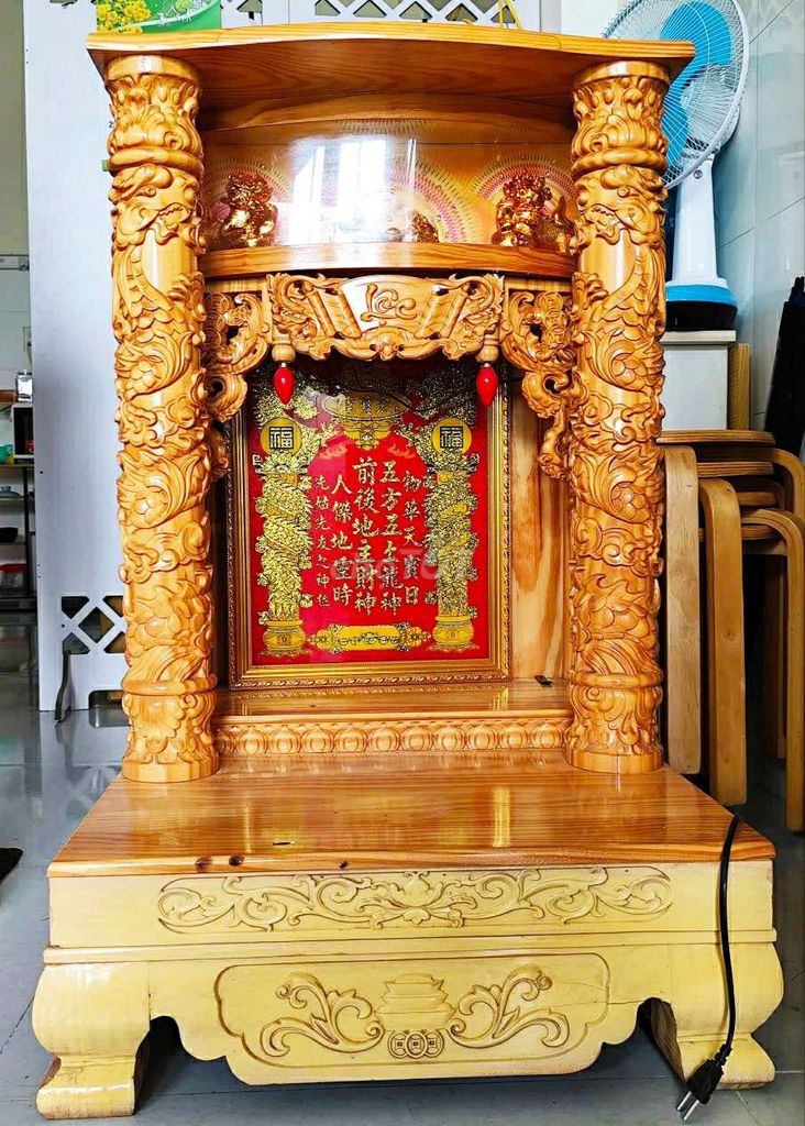 Bàn thờ Ông Địa Thần Tài Gỗ Vàng 90x55x60cm. Mua bán Nội thất, đồ gia dụng khác tại Thành phố Nha Trang Khánh Hòa được đăng bởi nguyen binh hình 1