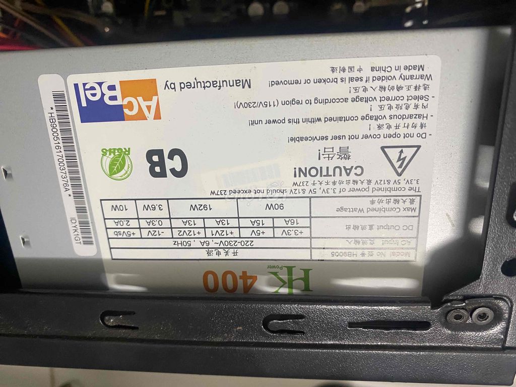 Thùng Cpu g4400 ram 4, mian giga , ssd 128