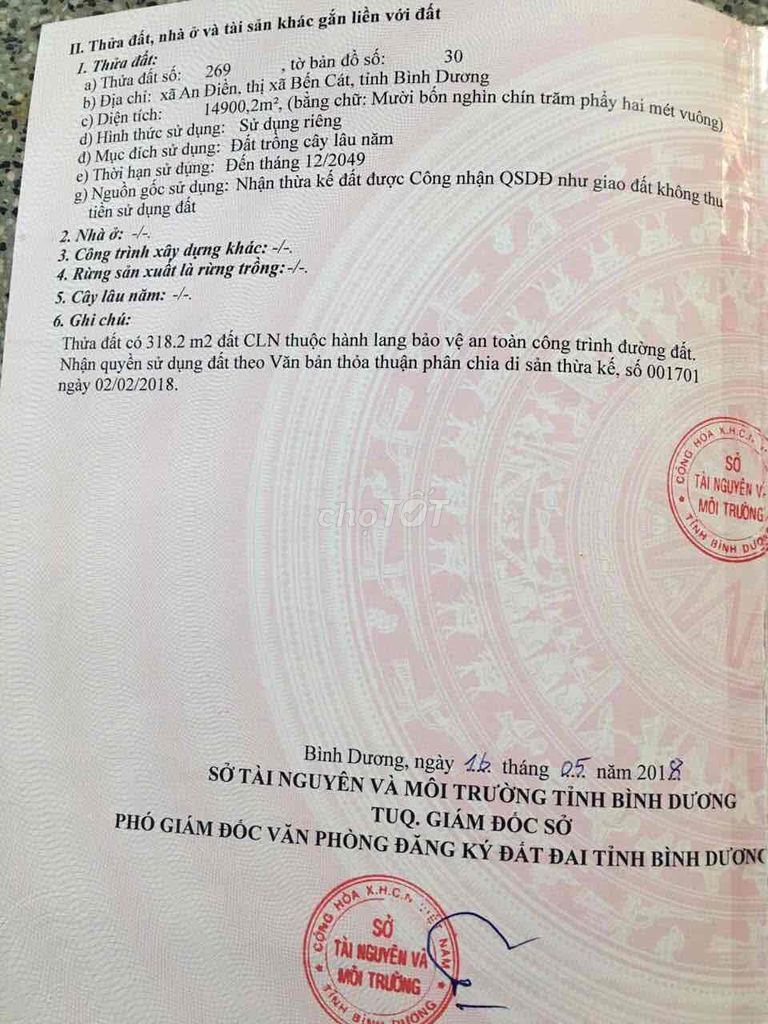 Đất Tp Bến Cát, Bình Dương