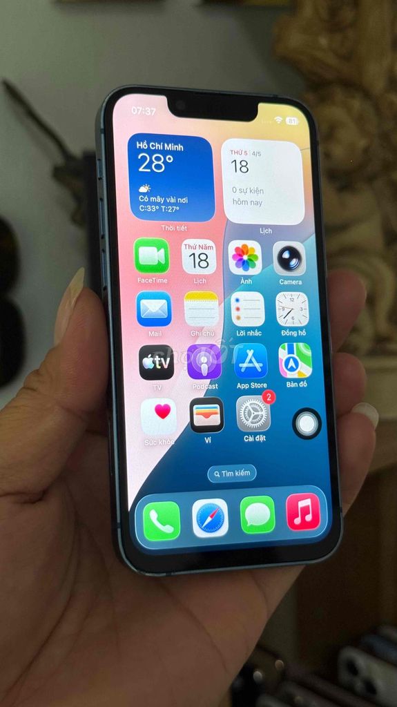 Apple iPhone 13 mini 128GB Xanh. Mua bán Điện thoại tại Quận Ninh Kiều Cần Thơ được đăng bởi Minh  hình 1
