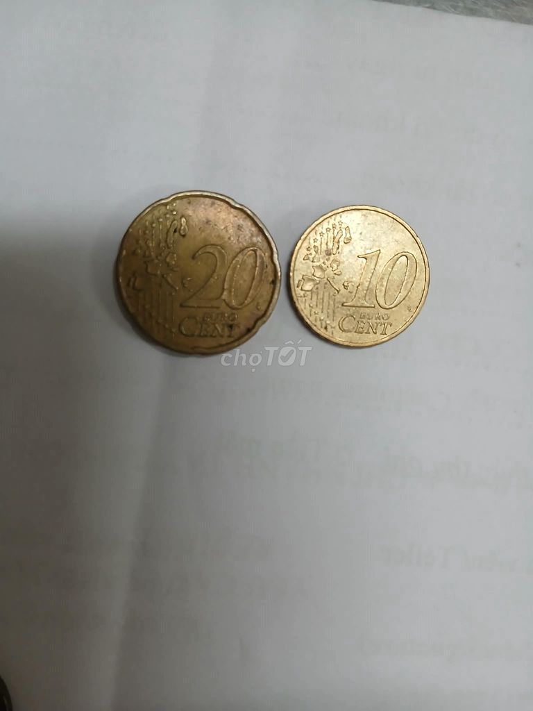 Tiền xu sưu tầm Euro Cent 10 và 20 Cent Vàng đồng. Mua bán Đồ sưu tầm, đồ cổ tại Quận 8 Tp Hồ Chí Minh được đăng bởi Nhân Nghĩa nguyễn hình 1