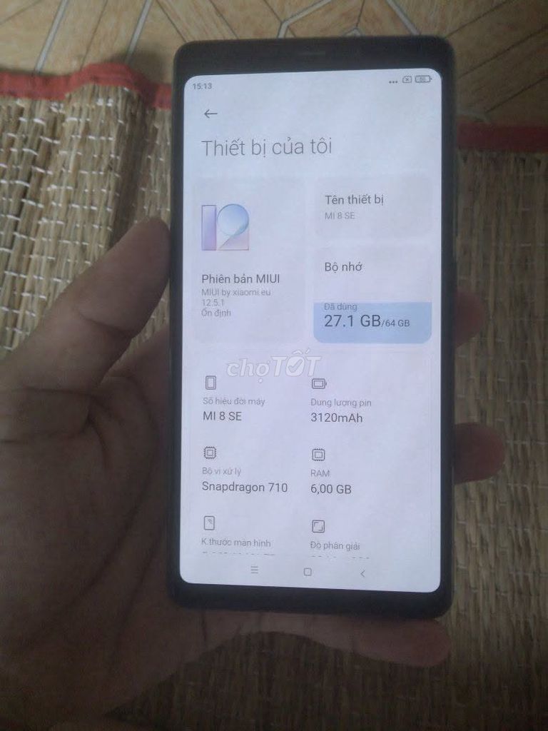 Xiaomi Mi 8 SE 6GB/64GB Đen. Mua bán Điện thoại tại Quận Phú Nhuận Tp Hồ Chí Minh được đăng bởi Hội Đồ Điện Tử hình 1