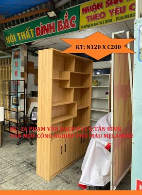 KỆ TRƯNG BÀY & KỆ SÁCH VÁN MDF 200X120X30. Mua bán Tủ, kệ gia đình tại Quận Tân Phú Tp Hồ Chí Minh được đăng bởi Tủ Kệ Trưng Bày Ván Mdf Sản Xuất Theo Yêu Cầu