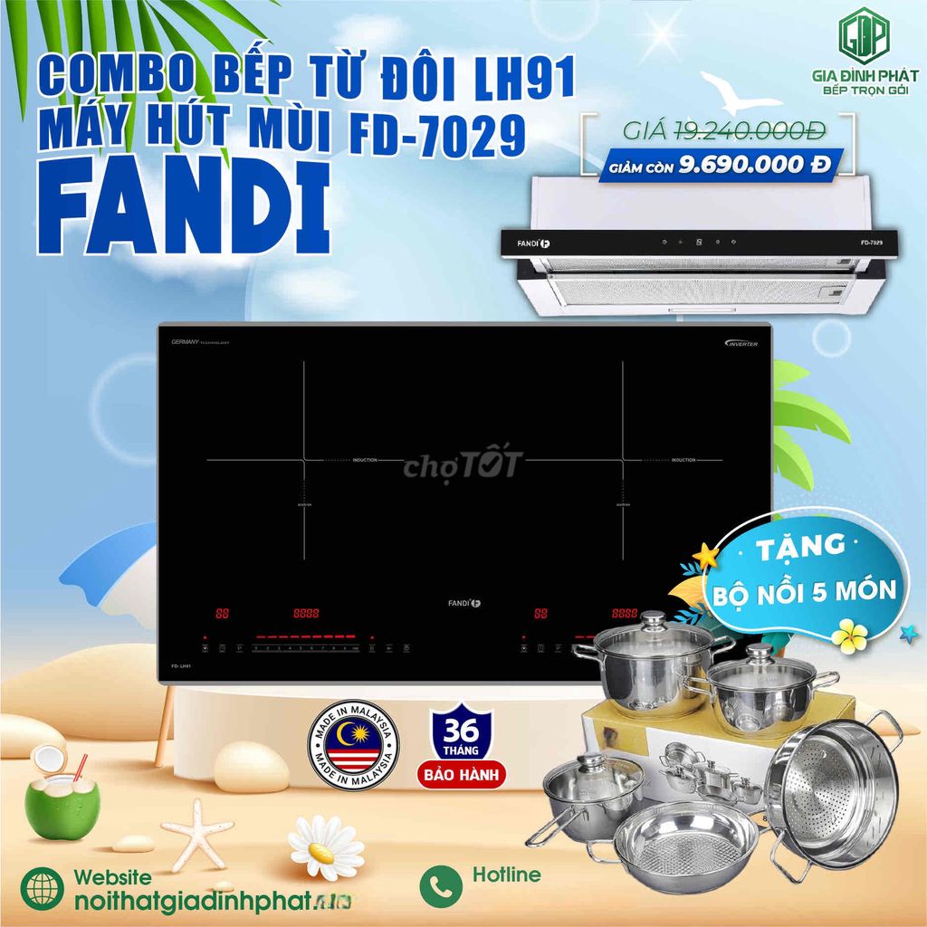 MUA 1 ĐƯỢC 3 - COMBO BẾP FANDI LH91. Mua bán Bếp, lò, đồ điện nhà bếp tại Quận Cẩm Lệ Đà Nẵng được đăng bởi NỘI THẤT TRỌN GÓI GIA ĐÌNH PHÁT hình 1