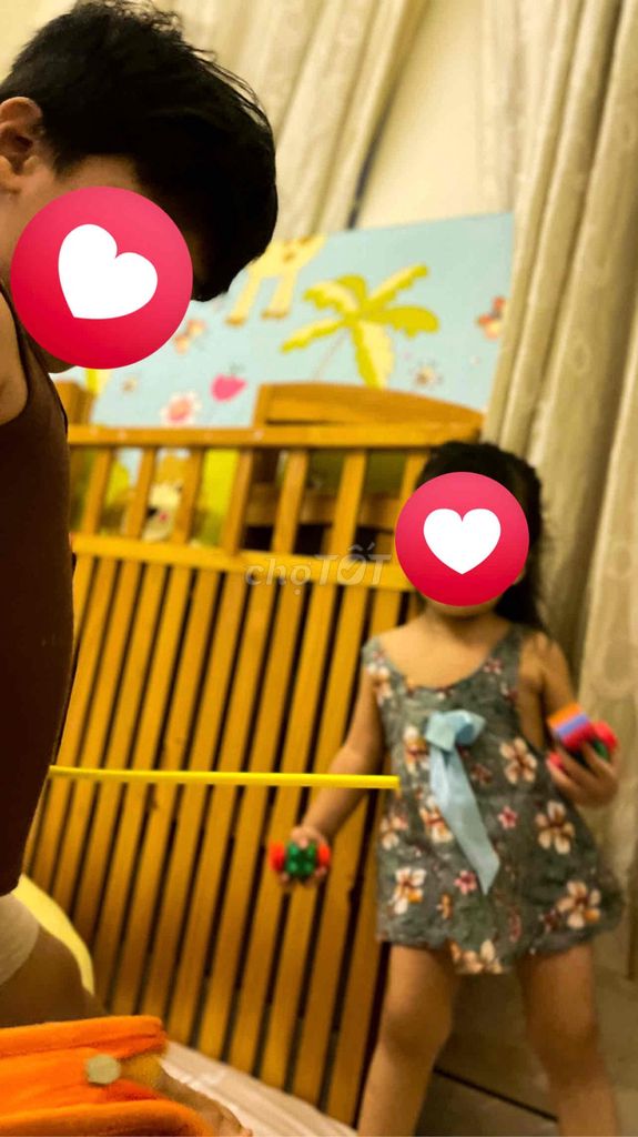 Cũi em bé Gỗ tự nhiên 70x120. Mua bán Mẹ và bé tại Quận 3 Tp Hồ Chí Minh được đăng bởi Thuyen Nguyen hình 1