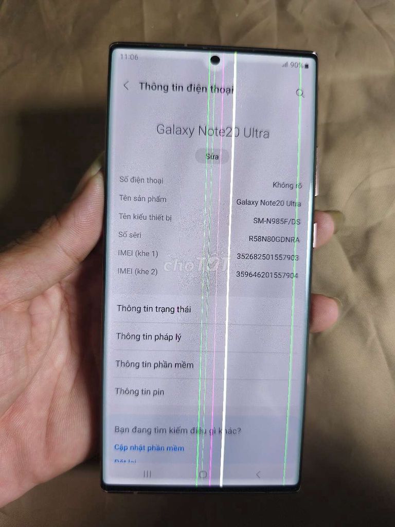 Samsung Note 20 Ultra 256GB Đồng Màn sọc pin phù. Mua bán Điện thoại tại Quận 12 Tp Hồ Chí Minh được đăng bởi nnh hình 1