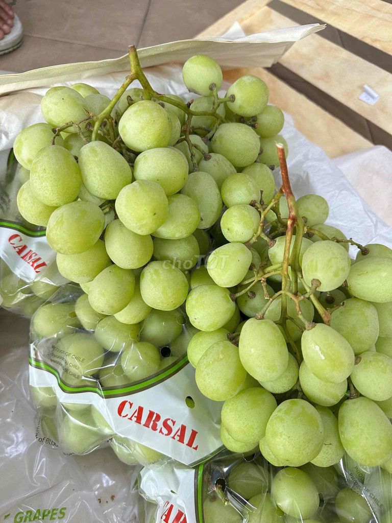Nho Carsal xanh Chile 8kg. Mua bán Đồ ăn, thực phẩm và các loại khác tại Quận Tân Phú Tp Hồ Chí Minh được đăng bởi Bảo Long Food  hình 1
