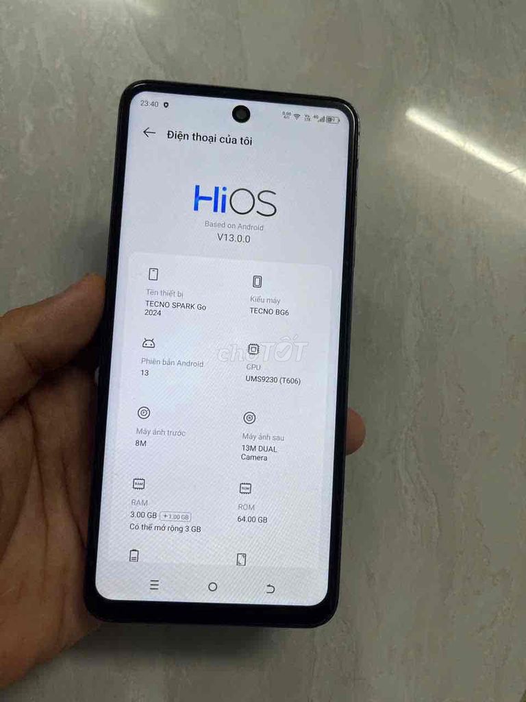 Tecno Spark Go 2024 xài full chức năng . Vỏ xấu. Mua bán Điện thoại tại Quận 8 Tp Hồ Chí Minh được đăng bởi điện thoại giá rẻ  hình 1
