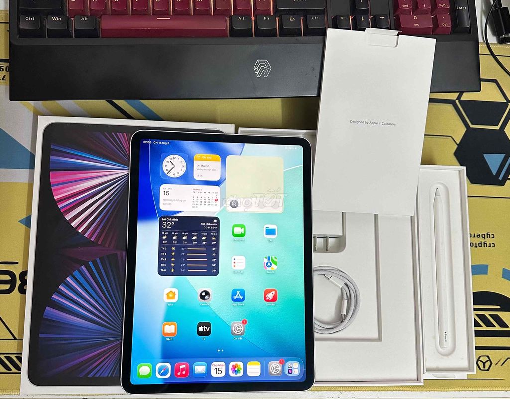 iPad Pro M1 11inch 512GB Wifi+SIM pin91% +PENCIL 2. Mua bán Máy tính bảng tại Quận Cầu Giấy Hà Nội được đăng bởi Lê Quang hình 1