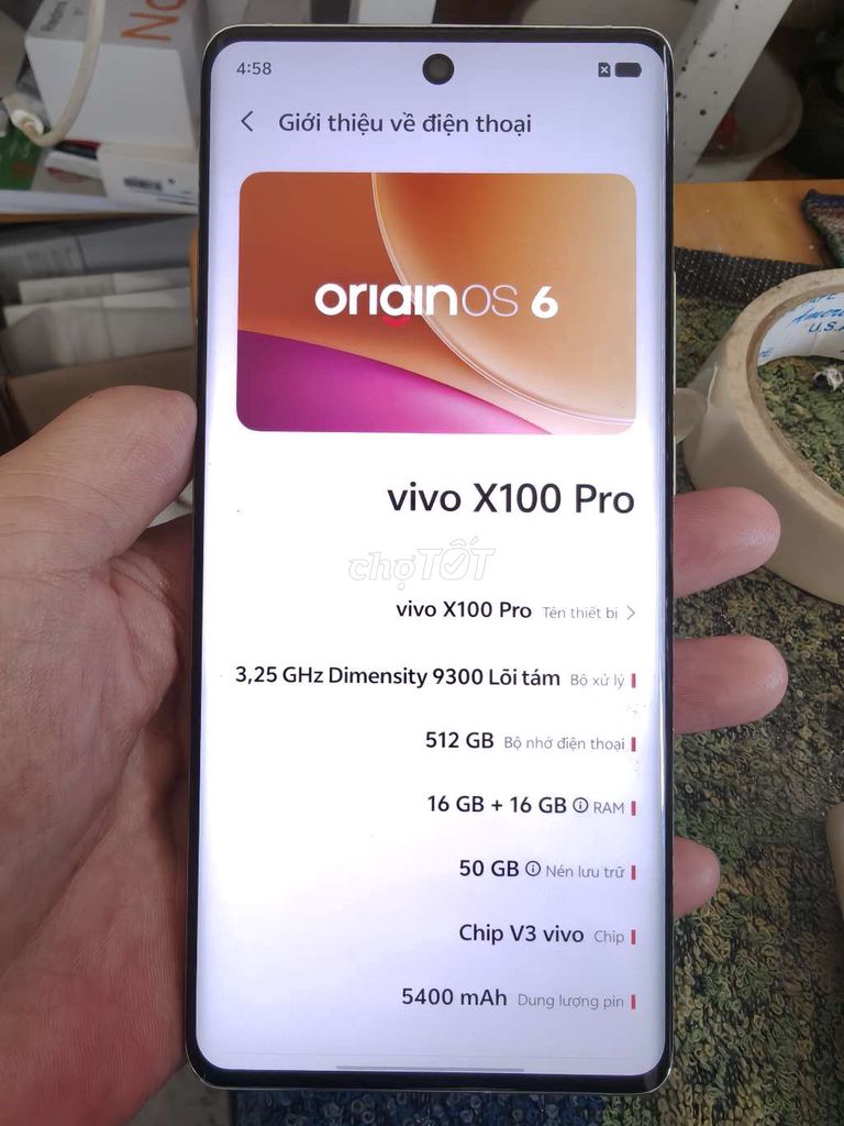 Vivo X100 Pro 512GB Trắng. Mua bán Điện thoại tại Thành phố Bến Tre Bến Tre được đăng bởi Từ Tuấn Bến Tre hình 1