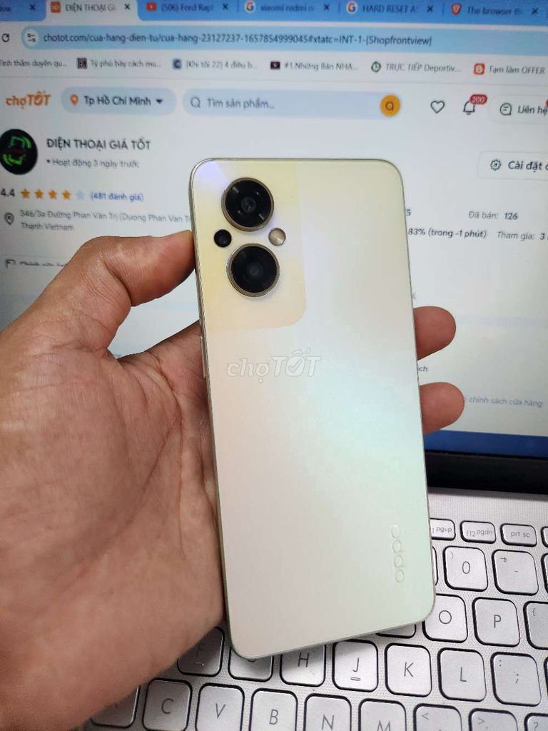 OPPO RENO 8Z 8GB.256GB PIN 4500 SNAP 695G ZIN ĐẸP. Mua bán Điện thoại tại Quận Bình Thạnh Tp Hồ Chí Minh được đăng bởi Dân Mobile hình 1