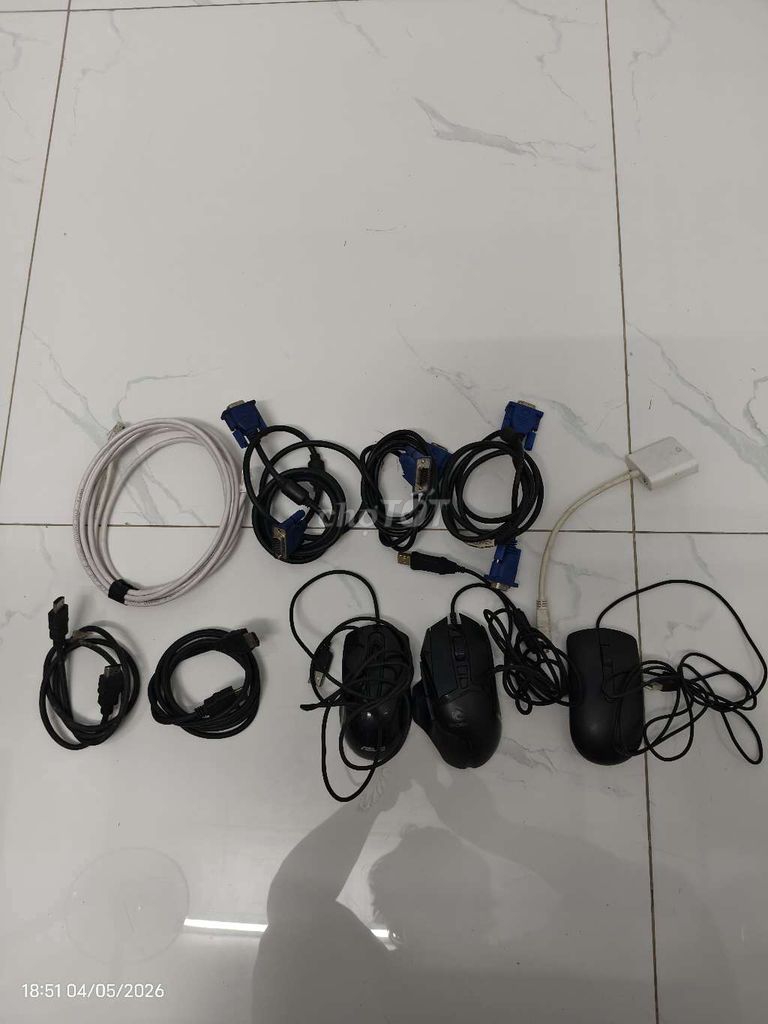 Thanh lý chuột, day vga,.... Mua bán Phụ kiện (Màn hình, Chuột...) tại Huyện Mỹ Xuyên Sóc Trăng được đăng bởi Nguyen Nghia hình 1