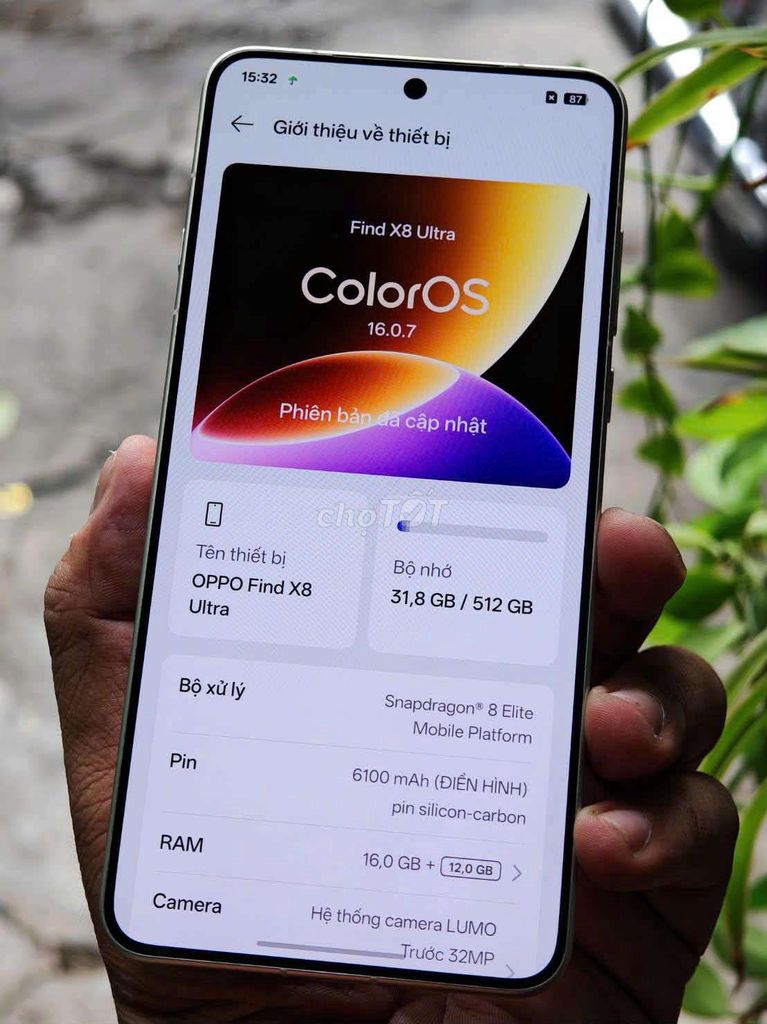 Oppo Find X8 Ultra 16GB/512GB Bạc 98%. Mua bán Điện thoại tại Huyện Tam Bình Vĩnh Long được đăng bởi Long Dương hình 1