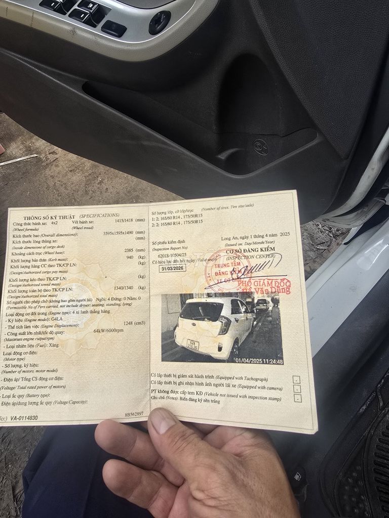 Kia Morning 2014 S 1.25 MT - 250 km. Mua bán Ô tô tại Huyện Cái Bè Tiền Giang được đăng bởi Pham thi ngoc thủy  hình 5