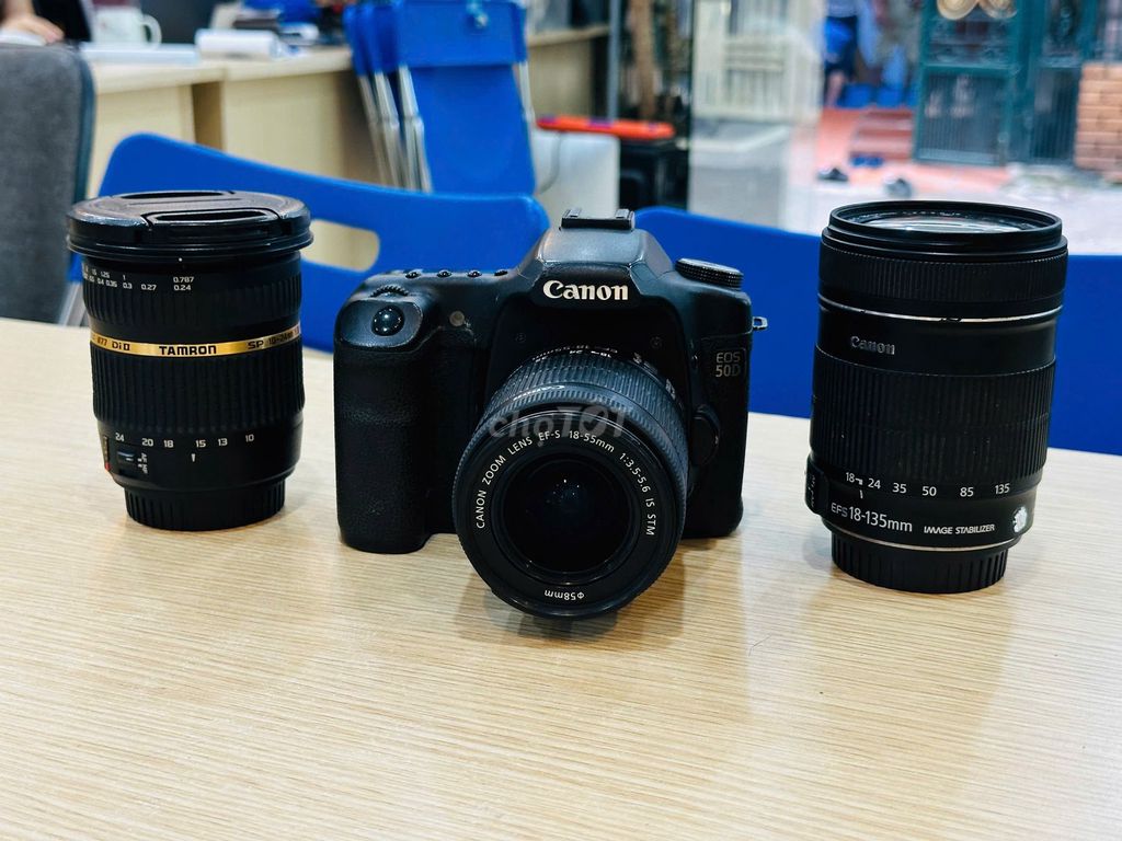 Máy ảnh Canon 50D Đen kèm 3 lens. Mua bán Máy ảnh, Máy quay tại Quận Đống Đa Hà Nội được đăng bởi Nguyễn Thu hình 1