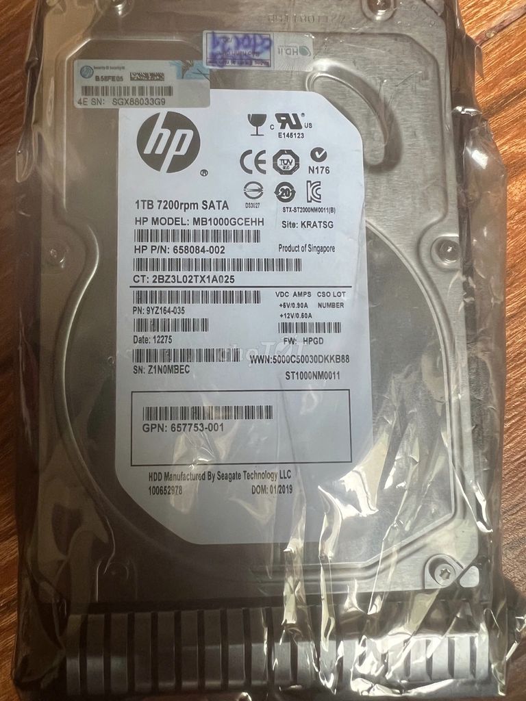 HDD 1TB HP Enterprise HDD server hoặcworkstation. Mua bán Linh kiện (RAM, Card...) tại Quận Bình Tân Tp Hồ Chí Minh được đăng bởi Lấy tâm bán hàng hình 1