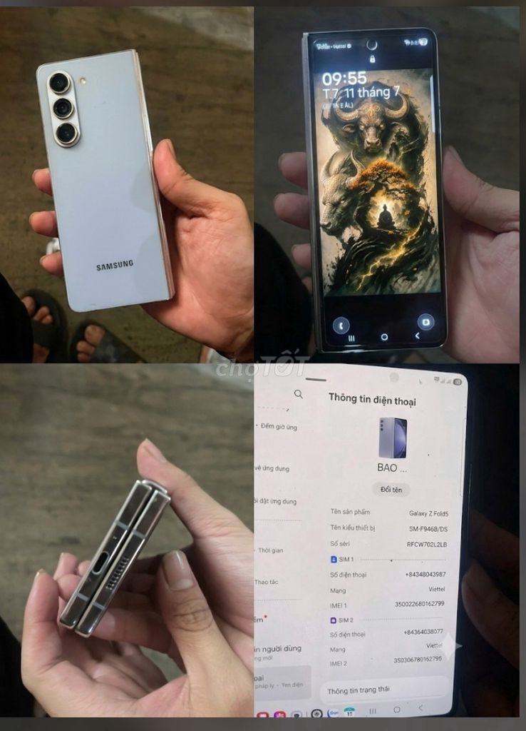 Samsung Z Fold 5 256GB Trắng. Mua bán Điện thoại tại Huyện Trảng Bom Đồng Nai được đăng bởi BAO hình 1