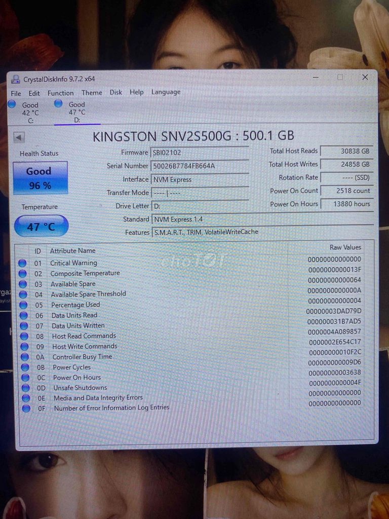Ổ cứng SSD Kingston SNV2S500G 500GB M2 NVME. Mua bán Linh kiện (RAM, Card...) tại Quận Bình Thạnh Tp Hồ Chí Minh được đăng bởi Gun hình 1