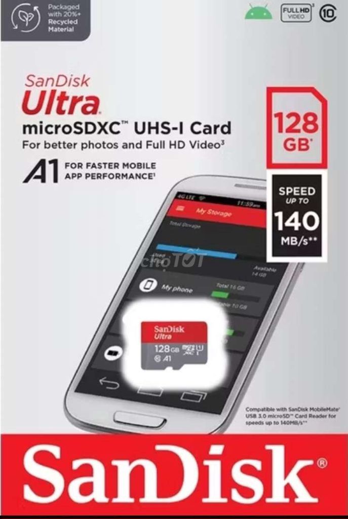 Thẻ nhớ SanDisk Ultra microSDXC 128GB. Mua bán Phụ kiện (Màn hình, Chuột...) tại Thành phố Sông Công Thái Nguyên được đăng bởi Kiên Hà hình 1