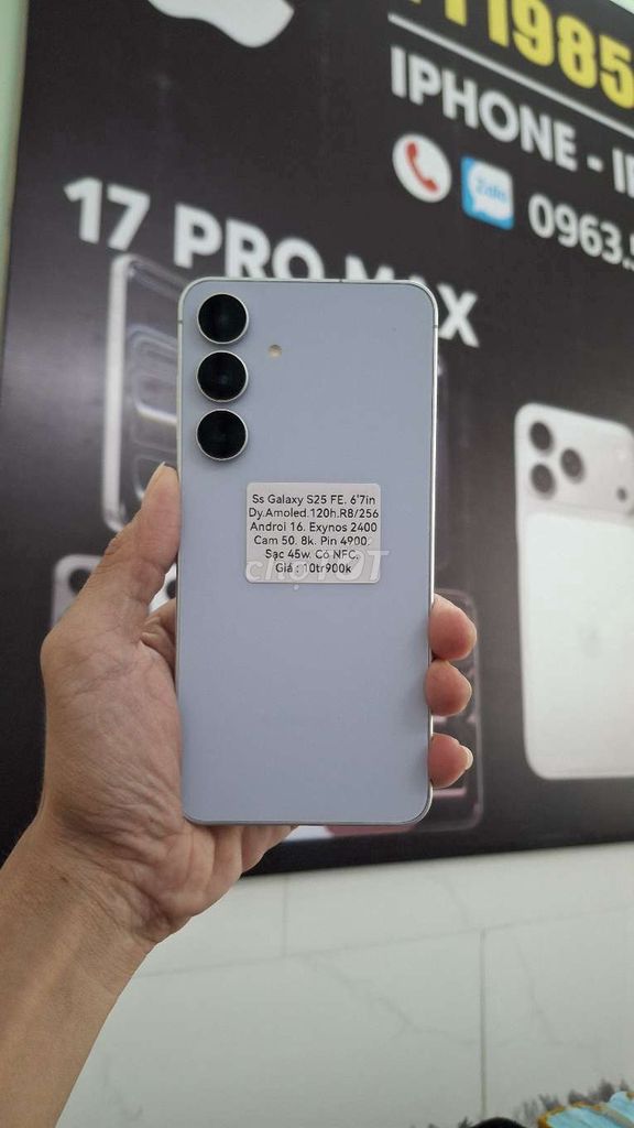 Samsung Galaxy S25 FE 256GB Tím nhạt. Mua bán Điện thoại tại Thành phố Thủ Dầu Một Bình Dương được đăng bởi TTMobileBD hình 1