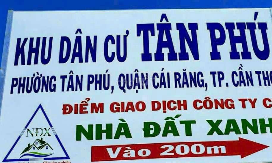 Bán nền đẹp 100m2 đường A4 khu Tân phú, cái răng, giá rẻ nhất đường