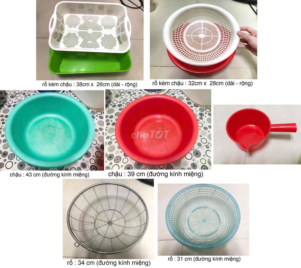 Chậu rổ gáo nhựa. Mua bán Dụng cụ nhà bếp tại Huyện Thanh Trì Hà Nội được đăng bởi Ha hình 1