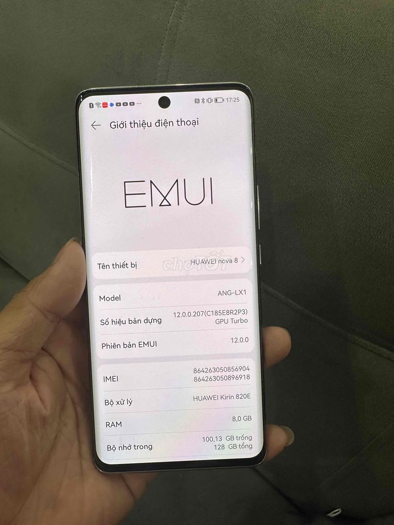 Huawei Nova 8 8GB/128GB 120Hz. Mua bán Điện thoại tại Quận Đống Đa Hà Nội được đăng bởi Ng Hoang Anh hình 1