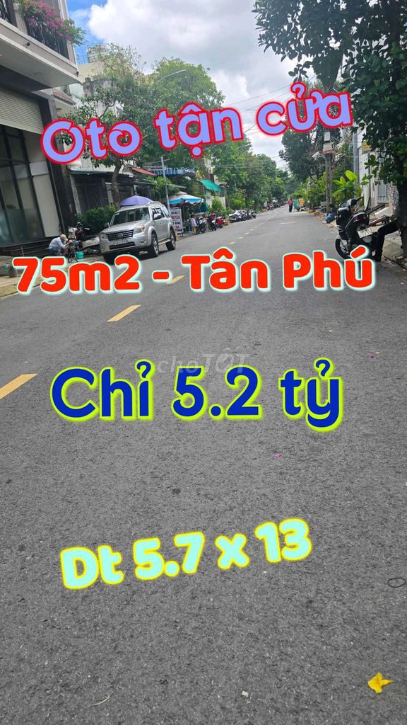 Huỳnh Thiện Lộc, Tân Phú, oto tận cửa, 75m2.