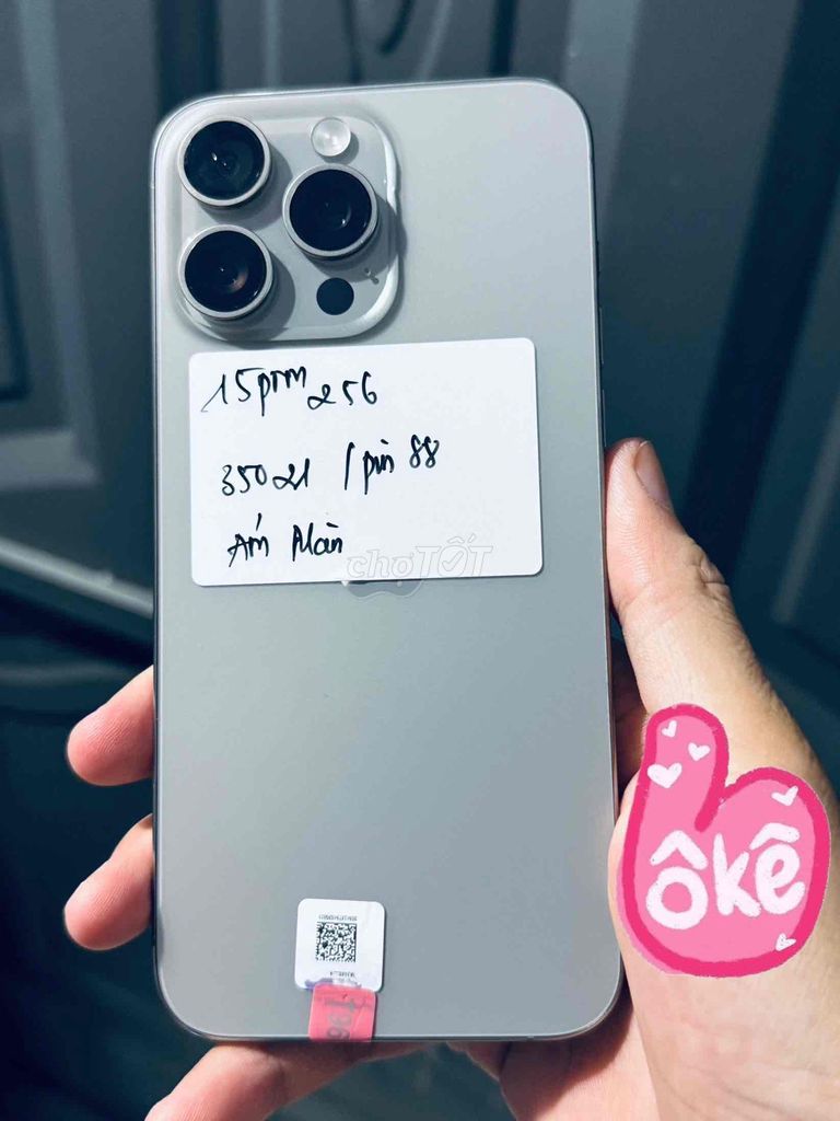 iPhone 15 Pro Max 256GB Ám Màn siêu nhẹ. Mua bán Điện thoại tại Huyện Tri Tôn An Giang được đăng bởi Liên Hệ O393 393 O73 hình 1