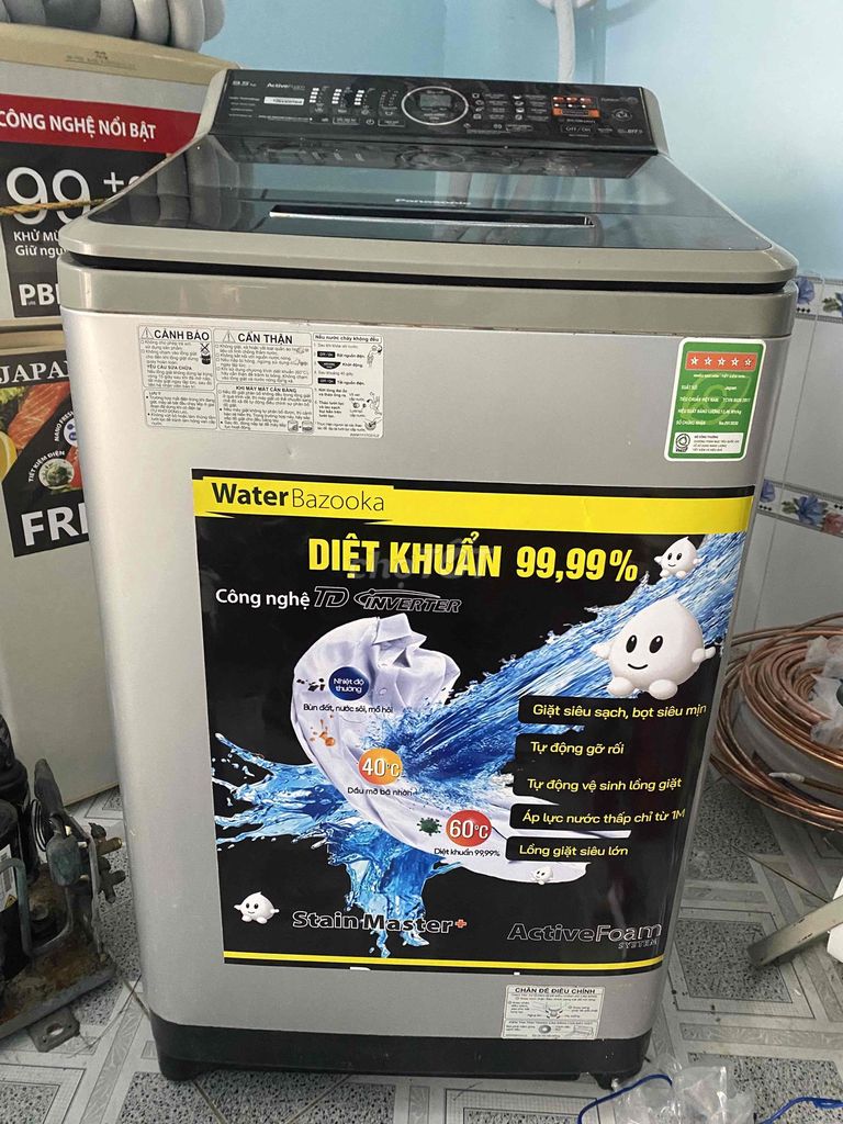 Máy giặt Panasonic cửa trên 9.5kg Xám Inverter. Mua bán Máy giặt tại Thành phố Trà Vinh Trà Vinh được đăng bởi Tuấn hình 1
