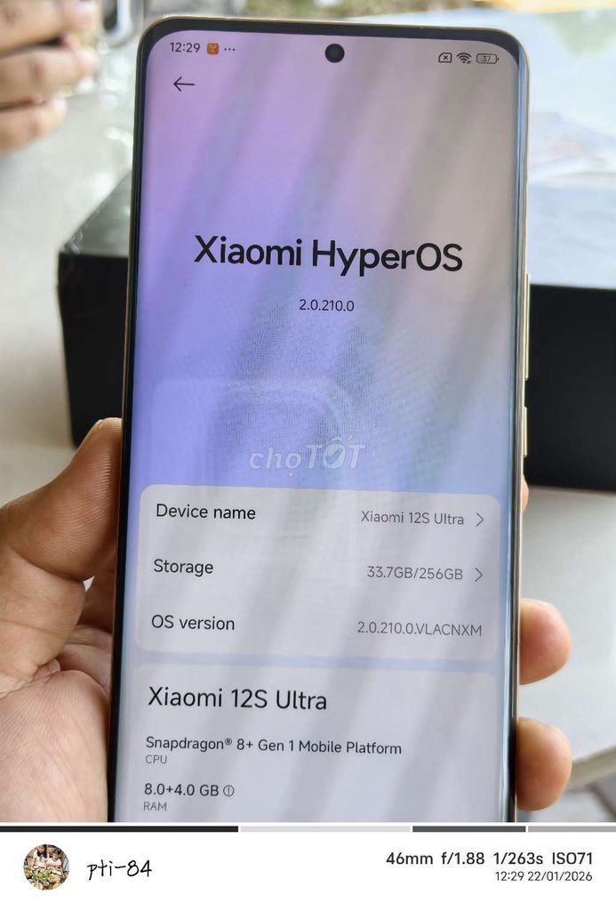 Xiaomi 12S Ultra 8GB/256GB. Mua bán Điện thoại tại Huyện Long Hồ Vĩnh Long được đăng bởi ptiteck hình 1