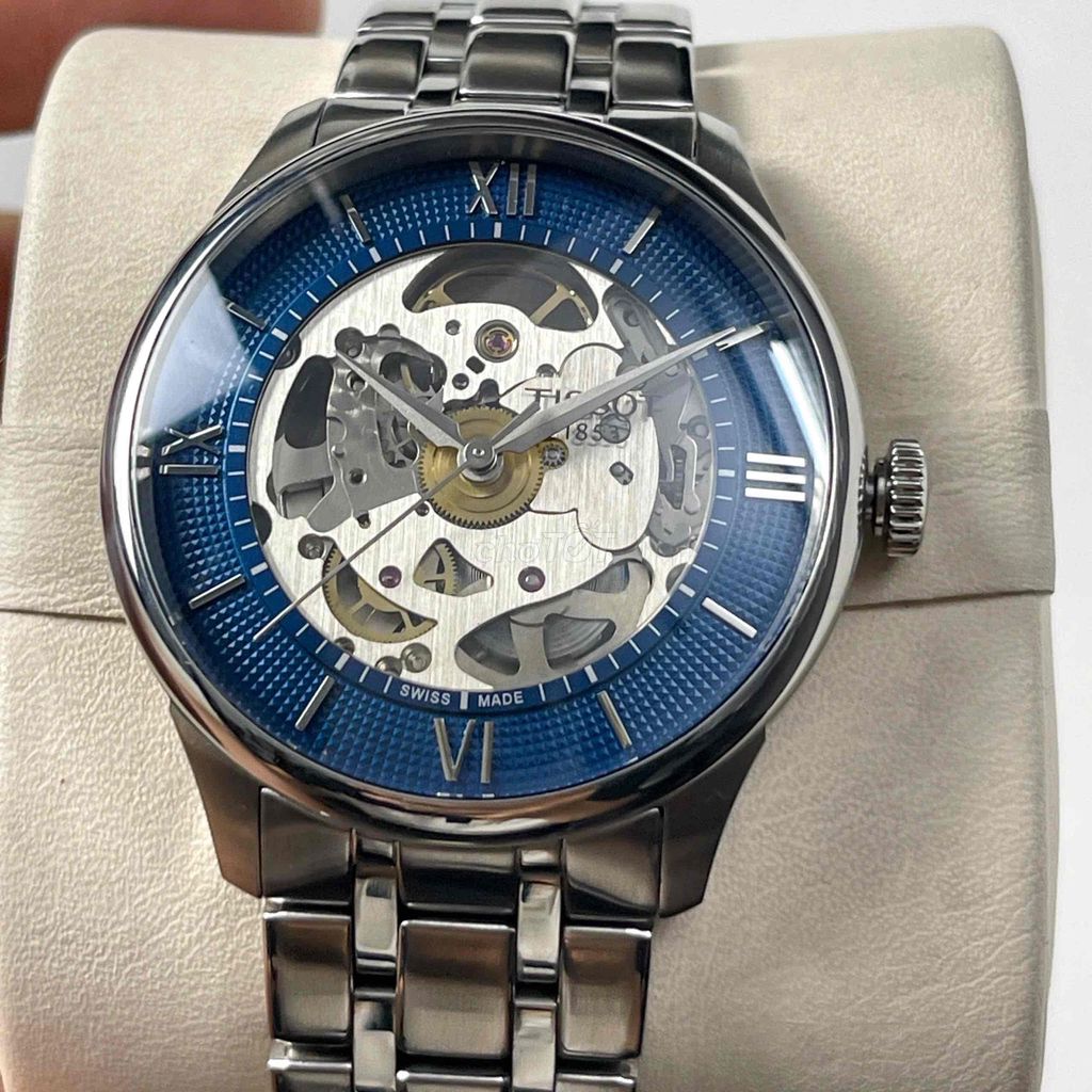 Tissot Chemin Skeleton Nam Xanh 39mm mẫu mới nhất. Mua bán Đồng hồ tại Quận Hoàng Mai Hà Nội được đăng bởi Anh Tuấn hình 1