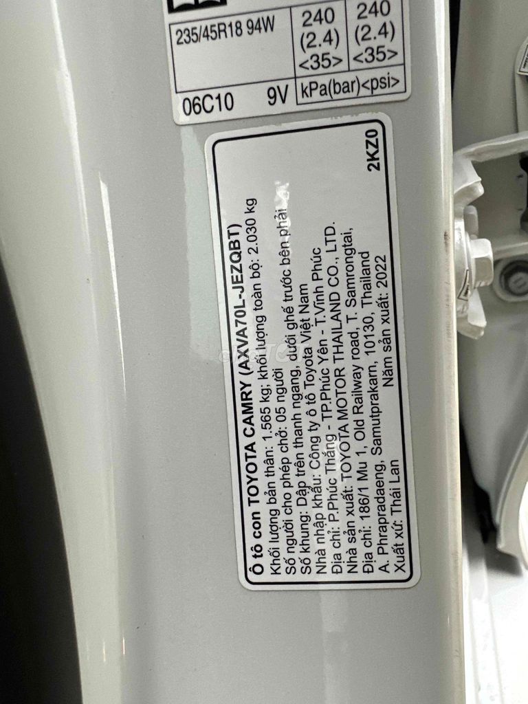 Toyota Camry 2022 2.5Q - Trắng ngọc trai HÃNG BH. Mua bán Ô tô tại Quận Bình Thạnh Tp Hồ Chí Minh được đăng bởi phuongneo hình 10