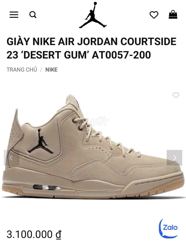 Giày thể thao Nike Air Jordan Courtside 23 Nâu 41. Mua bán Giày dép tại Quận Tân Bình Tp Hồ Chí Minh được đăng bởi vân nguyễn hình 1
