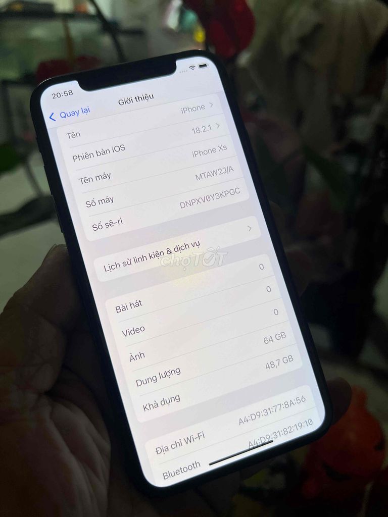 iPhone xs 64G đen qte mỹ