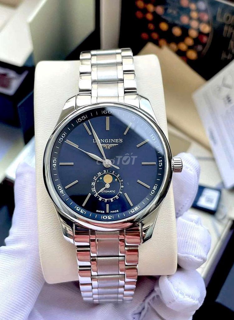 ĐH Nam Longines Master lịch Moonphase Fullset