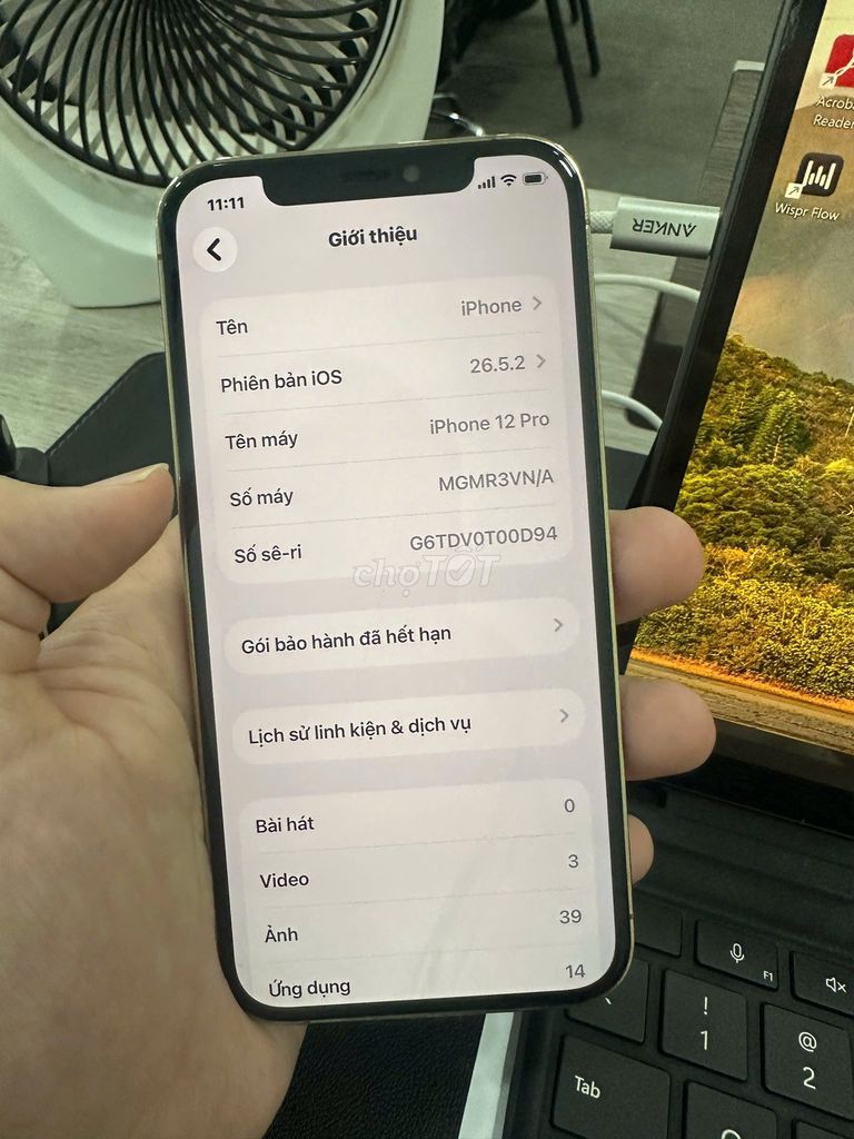 Apple iPhone 12 Pro 256GB Vàng. Mua bán Điện thoại tại Quận Phú Nhuận Tp Hồ Chí Minh được đăng bởi Mr Đạt hình 1