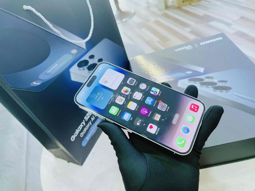 iPhone 14 Pro Max 128G màu trắng Việt Nam rin Áp. Mua bán Điện thoại tại Quận Hải Châu Đà Nẵng được đăng bởi TUẤN LUXURY MOBILE ĐÀ NẴNG hình 1